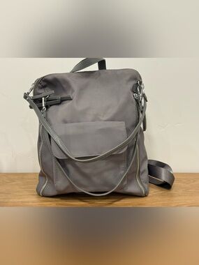 MISTIQUE Women's Gray Nylon Crossbody Backpack Tote - Stylish Everyday Bag